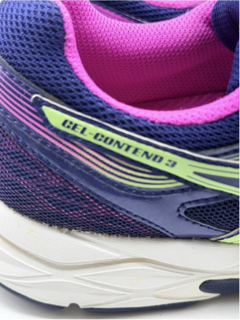 ASICS Gel Contend 3 Womens Running Shoes Blue Pink Athletic Sneakers 8.5 - Picture 7 of 10